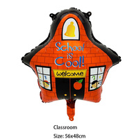 Ballons en aluminium en forme de crayon, cartable et bus pour la rentrée scolaire, décorations pour la maternelle et la salle de classe