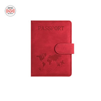 Logo kustom tas paspor PU mewah kualitas tinggi pemegang kartu dompet bepergian dompet kartu kredit tas paspor kartu penghalang RFID