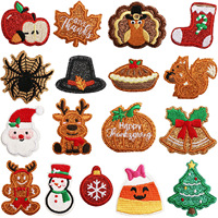 Patchs brodés Halloween : Fantôme, Chauve-souris, Hibou, Arbre mort – Badges effrayants thermocollants pour les fêtes, appliques en tissu à coudre
