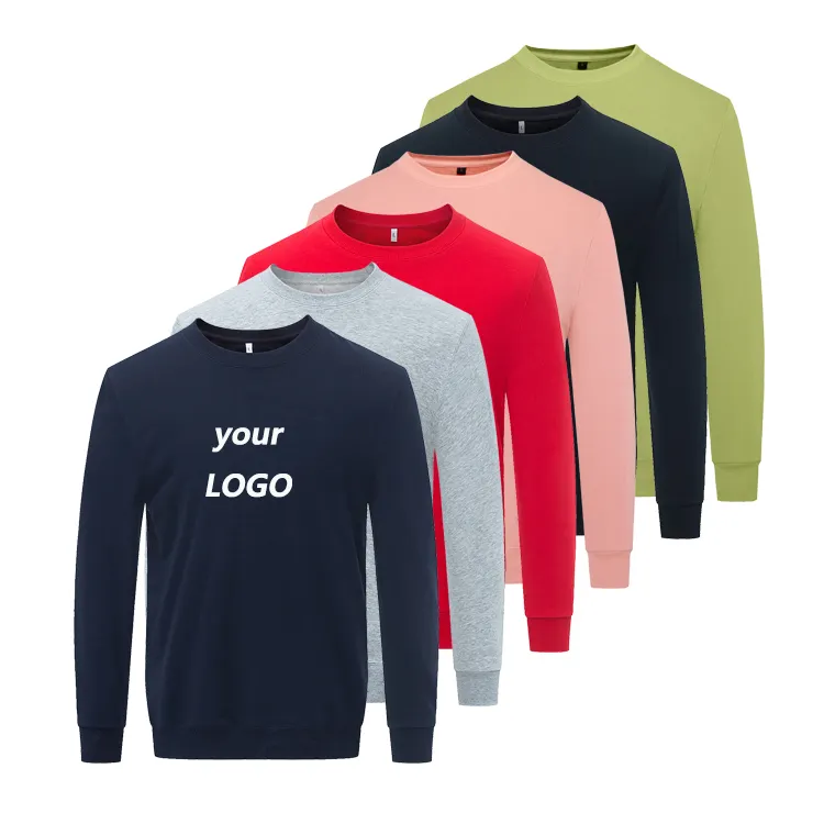Hoge Kwaliteit Trui Multi Kleur Polyester Fleece Custom Sweatshirt Crewneck <span class=keywords><strong>Sweatshirts</strong></span>