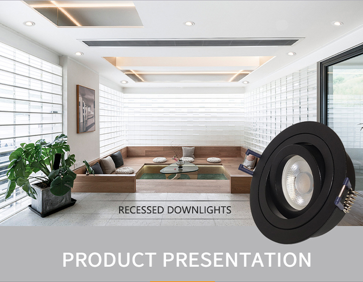 MR16 Adjustable Downlight 80mm Cut Out Diameter For Office