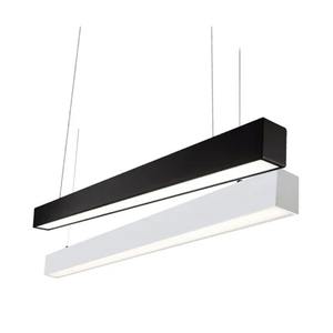 25-100W Iron <b>Light</b> Advanced LED Tube Indoor Lighting <b>Square</b> Aluminum <b>Ceiling</b> Chandelier Office LED Architectural Linear <b>Light</b> - Product Image 1