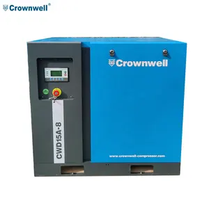 Compresor de aire Crownwell, tornillo rotativo de velocidad fija de aceite inyectado, 15kw, 20HP, CWD15