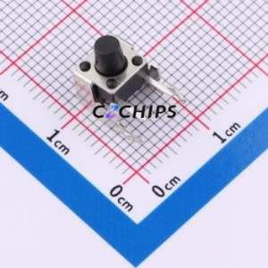 TC-6615-7.0-160 Tactile Switch Through hole,7.5x6.2mm Switch Single Pole Single Throw Round Button 1.6N Right Angle Insert - Product Image 1