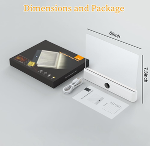 ไฟกลางคืน 2 in 1, ปรับอุณหภูมิสีได้ 3 ระดับ & ปรับความสว่างแบบไร้ขั้นตอน, ไฟอ่านหนังสือแบบชาร์จ USB พร้อมตัวตั้งเวลาสำหรับอ่านหนังสือตอนกลางคืน - Product Image 2