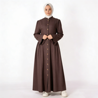 Abaya de prière grande taille pour femme, style robe, antistatique, anti-transpiration, respirante, légère, infroissable, en polyester, faite à la main