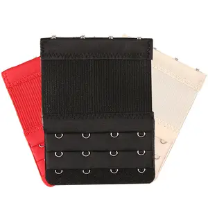 Ruban adhésif anti-Offre Spéciale en nylon réutilisable pour soutien-gorge et vêtement Accessoires de sous-vêtements personnalisés Extension de soutien-gorge dorsal Ruban adhésif à 3 crochets
