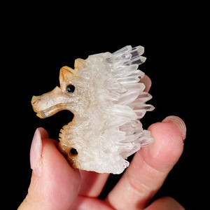 Wholesale Healing Natural <b>Crystal</b> Carvings Clear Quartz <b>Cluster</b> Seahorse for Gift Decoration - Product Image 5