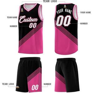 Ensembles d'uniformes de basket-ball réversibles personnalisés, maillot personnalisé avec le nom de l'équipe et le numéro, logo pour hommes, femmes, filles, garçons - Product Image 2