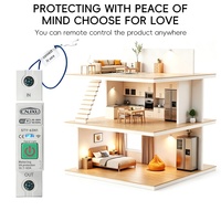Interruptor de Circuito Inteligente WiFi Tuya 1P+N 1-63A con Protección de Corriente y Voltaje Ajustables, Control Remoto, Temporizador y Medidor de Energía KWh