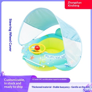 Free Swimming Baby Inflatable Baby Float with <b>Sun</b> <b>Canopy</b> Size Improve Pool Float Swimming Pool Toys for Age of 3-36 Months - Product Image 4