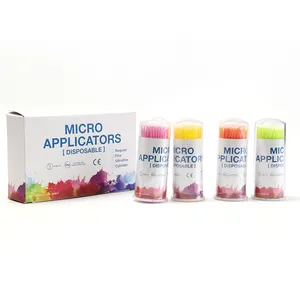 Aplicadores de microcepillo de cilindro regular, desechables, ultrafinos, dentales