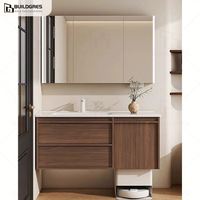 Buildgres-Armoire de salle de bains moderne pour maquillage, vanité de salle de bains