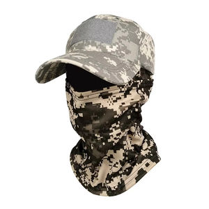 Venta al por mayor 6 Panel Digital Camo gorras de béisbol conjunto de máscara facial Camping al aire libre senderismo sombrero pesca protección solar gorras deportivas - Product Image 2