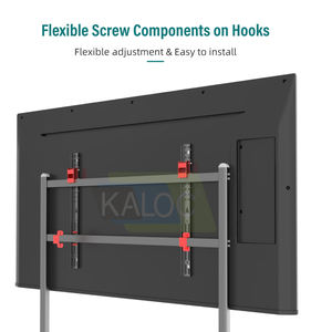 कलक ए 86 65 '-86' इंच मोबाइल टीवी कार्ट समायोज्य ऑडियो सिस्टम ट्रे धारक प्रस्तुति के साथ स्टील टिकाऊ टीवी स्टैंड - Product Image 4