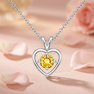 Collar con Colgante de Corazón de Plata de Ley 925 al por Mayor, Cadena con Moissanita Amarilla para Mujer, Marca Rakshita, Modelo RE-CZP-05 - Product Image 6