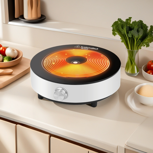 Mini-cuisinière à induction portable 1000W avec commande à 5 vitesses pour dortoir, camping, voyage, voiture, cuisinière individuelle pour fondue - Product Image 1