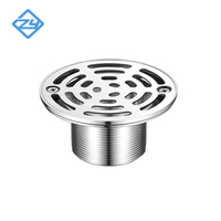 Siphon de sol rond commercial en acier inoxydable S.S304 pour salle de bain