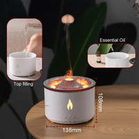 Diffuseur d'huiles essentielles à brume fraîche volcanique, diffuseur d'arômes en forme de méduse, humidificateur électrique