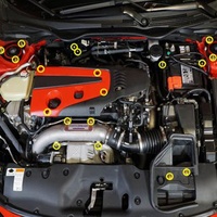 Kit de vis universelles en aluminium JDM pour fixation de capot, pare-chocs, plaque d'immatriculation et compartiment moteur de voiture