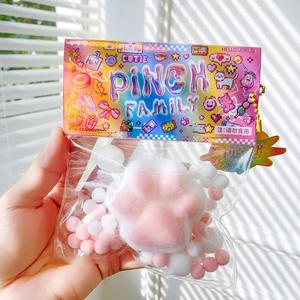 Zampa di gatto TPR fatto a mano morbido pizzicotto giocattolo Squishy Mochi soffice elastico floccato zampa del piede rimbalzare Squishy giocattoli di decompressione - Product Image 4