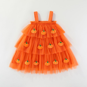 2025 nuovo arrivo estate <span class=keywords><strong>zucca</strong></span> e pipistrello decalcomania vestire i vestiti per bambini per ragazze ragazze <span class=keywords><strong>vestito</strong></span> Tutu - Product Image 2