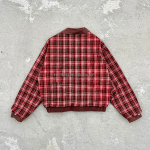 Veste réversible en flanelle et daim vestes vintage à double couche avec boucle pour pompier et fermoir mousqueton pour hommes - Product Image 4