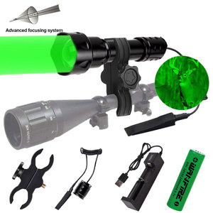 Lampe torche LED Raylights, lumière rouge, verte et blanche, zoomable, multicolore, haute luminosité, torche rétractable en alliage d'aluminium pour l'extérieur - Product Image 1
