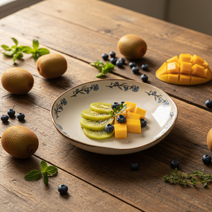 <span class=keywords><strong>Vaisselle</strong></span> de restaurant en céramique <span class=keywords><strong>artisanale</strong></span> de style européen, motif végétal, pour hôtels, compatible lave-<span class=keywords><strong>vaisselle</strong></span> et micro-ondes, résistante à la chaleur - Product Image 4