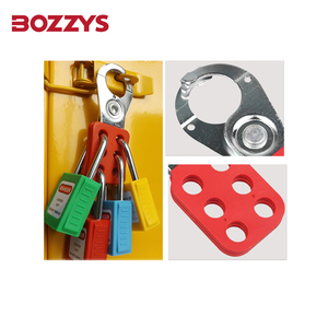 Thép bền an toàn khóa Hasp với nhựa màu đỏ Nylon PA cơ thể 38mm Chiều dài còng cho khóa cửa - Product Image 2