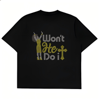 Transfert de strass personnalisé sur le thème de la foi chrétienne, motif thermocollant pour T-shirts