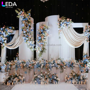 LEDA Nouveauté Décoration de mariage Prix usine Cadre de fond en acrylique Arche carrée blanche pour mariage Support de toile de fond - Product Image 1