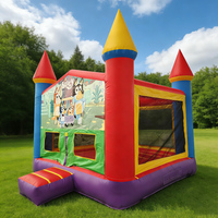 Castillo Inflable Comercial de PVC para Niños y Adultos, Casa de Brinco con Soplador para Jugar al Aire Libre