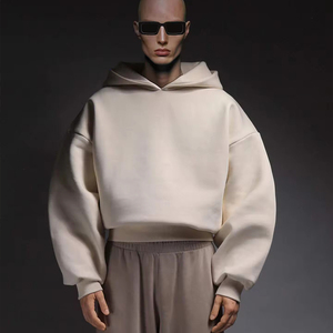 Sudaderas con Capucha Extra Grandes de Color Sólido Personalizadas YTS, Unisex, Hombros Caídos, Tejido Grueso de 500 g/m², Sudaderas Cortas - Product Image 2