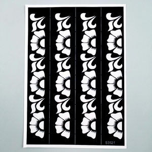 Stencil per Tatuaggi all'Henné con Disegni Vintage di Fiori e Cuori, Modelli Riutilizzabili Universali per Mani, Piedi e Arte Corporea - Product Image 3