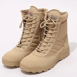 Men's Desert High Shoes Rubber Outdoor Hiking Light Weight Botas Training Combat Shoes Climbing Tactical Boots