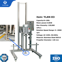 Homogénéisateur-mélangeur-disperseur hydraulique pneumatique à levage par engrenages à cisaillement élevé avec moteur pour le traitement chimique