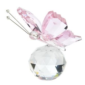 Nuevo diseño al por mayor creativo pequeño 3D mariposa recuerdos artesanías decoración del hogar adornos de mariposa de cristal - Product Image 2
