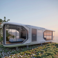 Maisons préfabriquées en acier imperméables, best-sellers, capsules spatiales, modernes, écologiques, durables, unités mobiles pour utilisation en parc