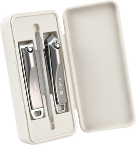 4 Piece Stainless Steel Manicure Pedicure Set <b>Nail</b> Clipper <b>Kit</b> with Case Portable Grooming Tools for Fingernails Toenails - Product Image 4