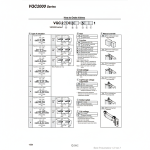 Vanne de commande VQC2201R-51 d'électrovanne pneumatique SMC - Product Image 1