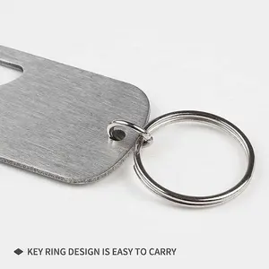 Aço inoxidável Espelho Metal Em Branco Vinho Abridor De Garrafa De Cerveja Chaveiro Chaveiro Logotipo Personalizado Sublimação A Laser Abridor De Garrafa Key Ring