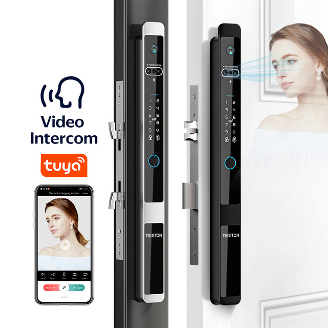 Tediton Cerradura Inteligente Electric Lock for Sliding Gate Sliding Glass Door Smart Lock With Face Recognition