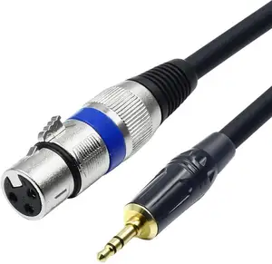 XLR to 3.5mm (1/8 inch) Stereo Microphone Cable for Camcorders, DSLR Cameras, Computer Recording Device and More - 1.6ft/50cm