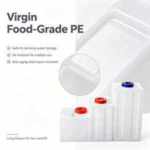 Tanque <span class=keywords><strong>de</strong></span> Almacenamiento <span class=keywords><strong>de</strong></span> <span class=keywords><strong>Agua</strong></span> Rectangular <span class=keywords><strong>de</strong></span> Plástico PE, 60 Litros, con Tapa <span class=keywords><strong>de</strong></span> Rosca, para Granja y Camping, 1 Año <span class=keywords><strong>de</strong></span> Garantía - Product Image 3