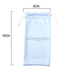 פאוץ תיק לוגו מותאם אישית הדפסת מחזיק משקפיים שמש כיסוי משקפיים רך בד בד מיקרופייבר אריזת משקפי שמש פאוץ - Product Image 4