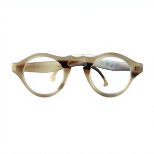 Gafas de cuerno de búfalo hechas a mano, estilo artesanal natural, montura ajustable, diseño ecológico HASAN CRAFT HC-0001, pieza de arte coleccionable - Product Image 1