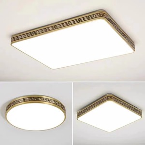 Plafonnier LED moderne minimaliste tout en cuivre IP44 à montage en surface pour chambre à coucher, salon, salle à manger, cuisine, salle de bain, balcon - Product Image 2