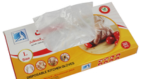 Gants en plastique transparents jetables pour aliments, HDPE LDPE TPE de qualité alimentaire, fabrication directe