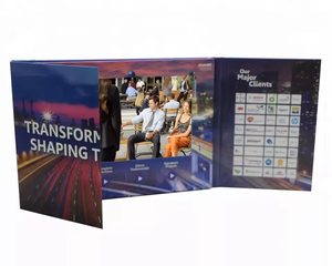 Motion promotionnelle Hd <span class=keywords><strong>Fold</strong></span> Cover Livre vidéo Lecteur d'écran Lcd Couverture souple Brochure vidéo de 10 pouces Brochure à trois volets - Product Image 4